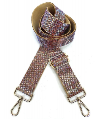 Rhinestone Guitar Strap RS038W GOLD AB
